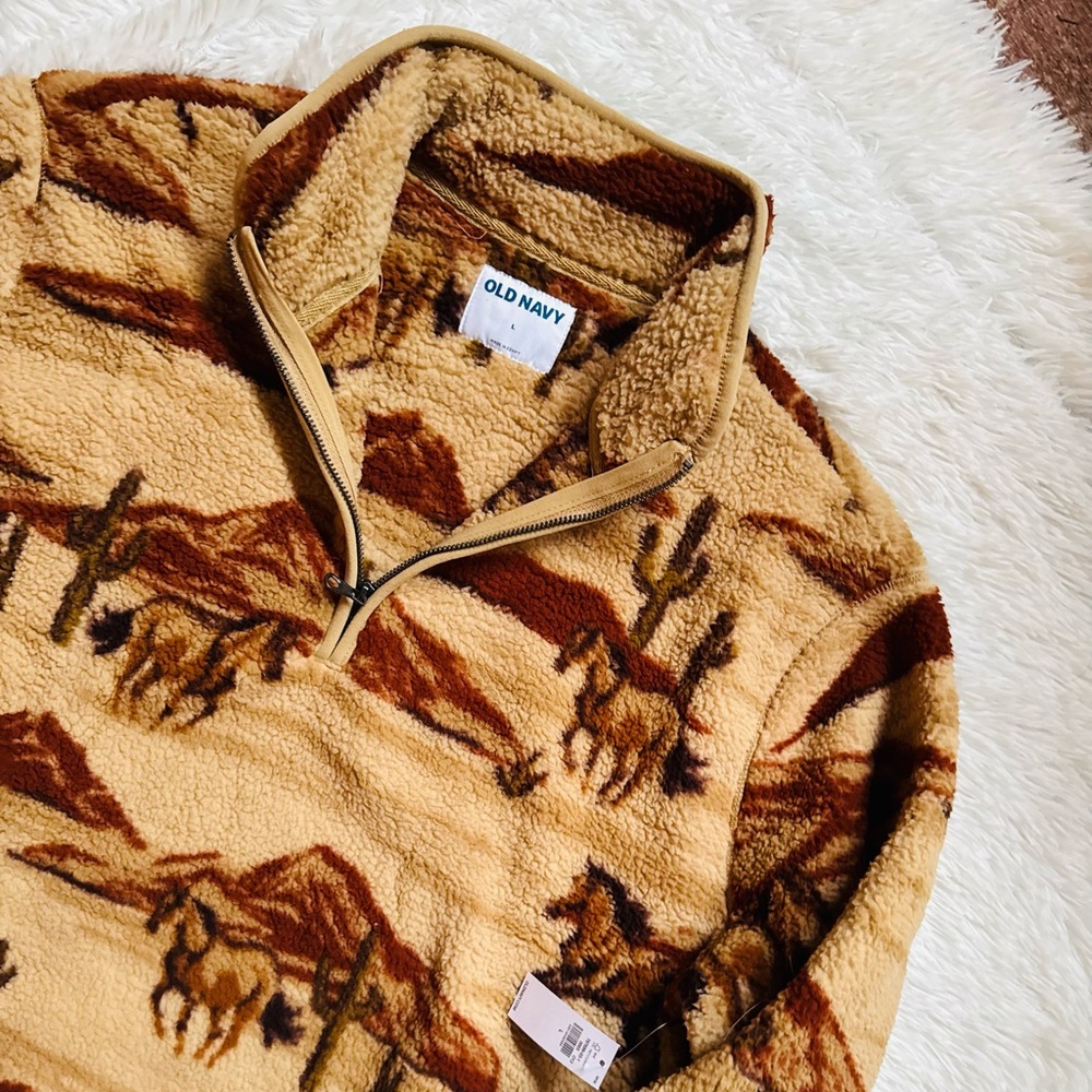 🏔️ Old Navy Sherpa Pullover Western